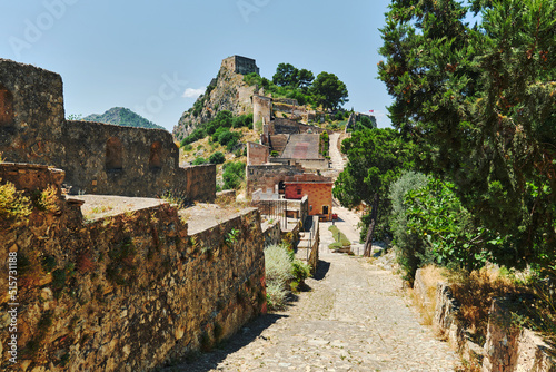 Picturesque view to spanish Xativa Castle. Spain photo