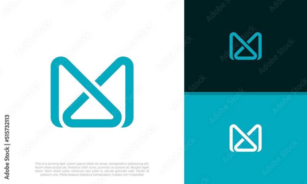 Initials M logo design. Initial Letter Logo. Initials M logo design. Initial Letter Logo.