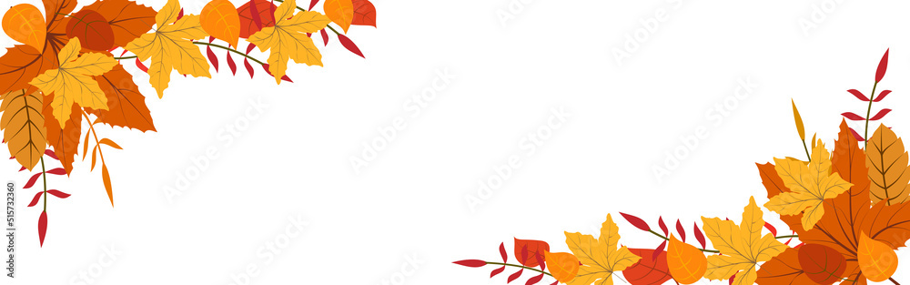 Frame made of autumn leaves . October nature leaf border vector for postcards, banners, invitation cards. Seasonal botanical vector composition from different symbol on white background. Frame made of autumn leaves . October nature leaf border vector for postcards, banners, invitation cards. Seasonal botanical vector composition from different symbol on white background.