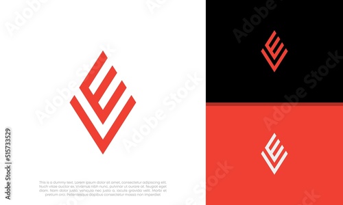 Initials E. EV. VE logo design. Initial Letter Logo. 