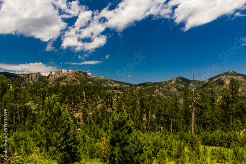 View from the Needles Highway in Summer, Custer State Park, South Dakota photo