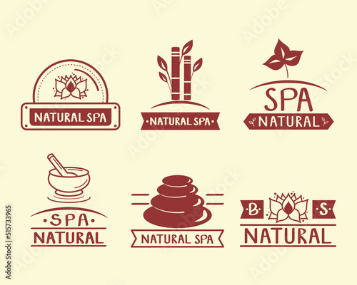 six spa emblems icons