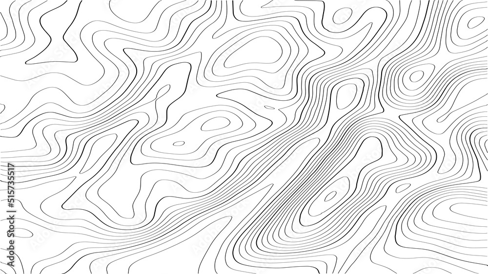 Topographic map with lines on a white background. Geographic map concept. Vector illustration Topographic map with lines on a white background. Geographic map concept. Vector illustration