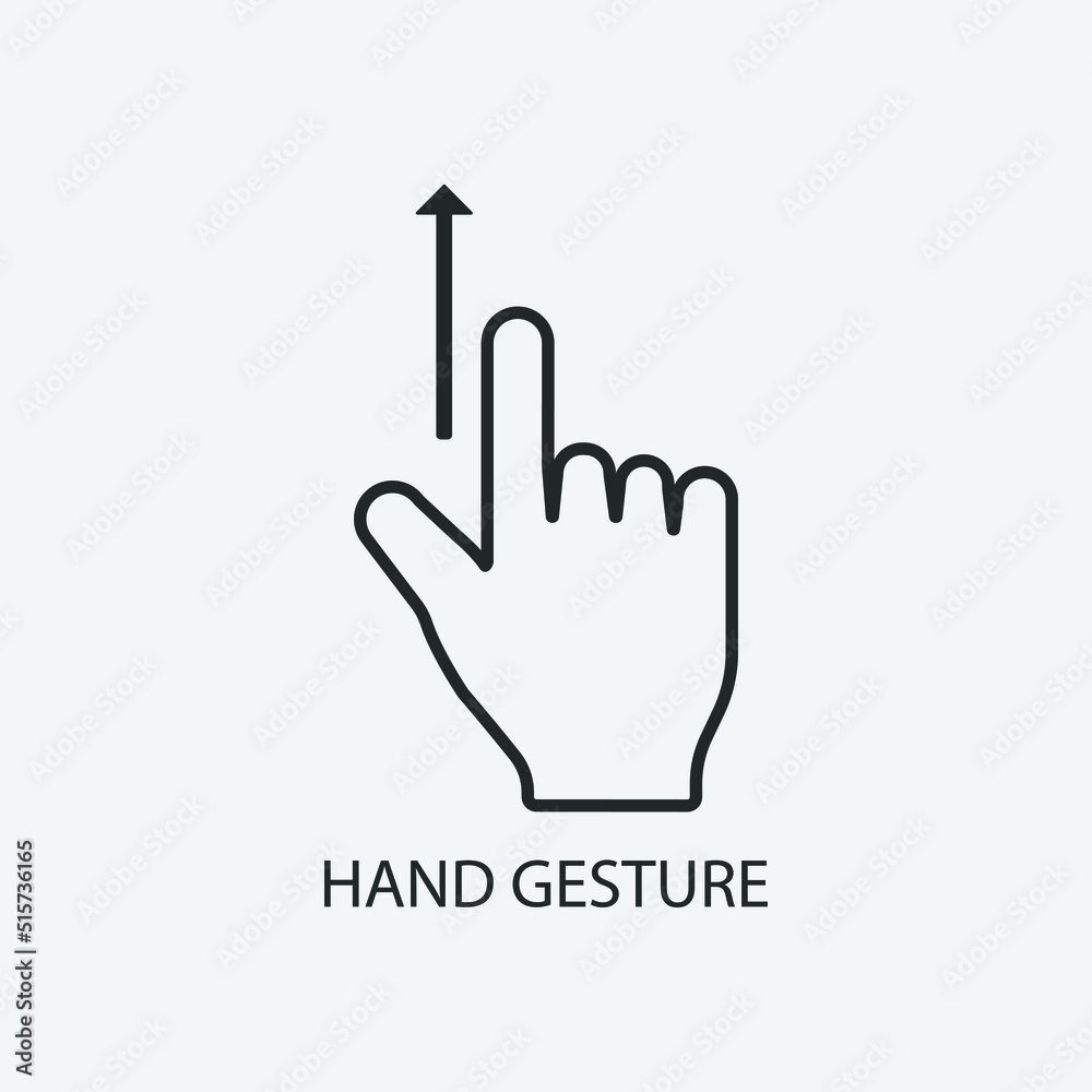 Fototapeta premium hand gestures touchscreen vector icon illustration sign