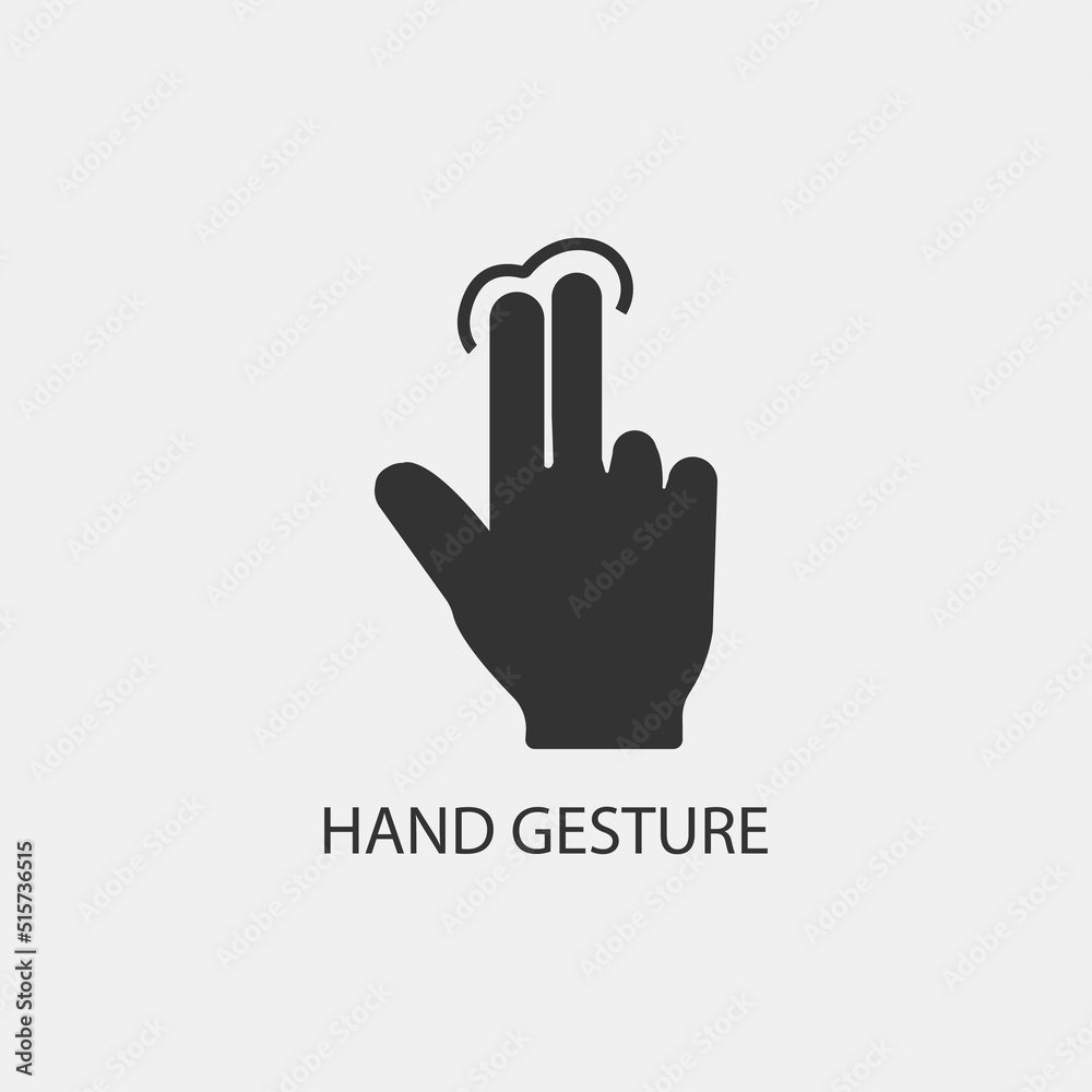 Obraz premium hand gestures touchscreen vector icon illustration sign 