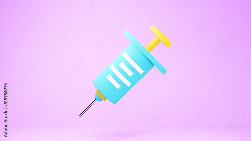Syringe, 3D Rendering, 3D Illustration Syringe, 3D Rendering, 3D Illustration