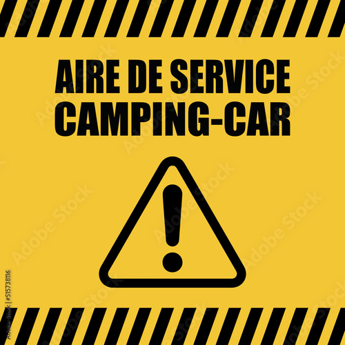 Logo aire de service camping-car.