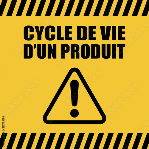 Logo cycle de vie d'un produit.