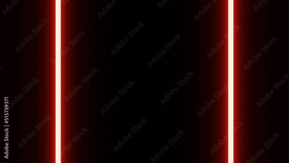 Red square triangle and circle neon signs animation 