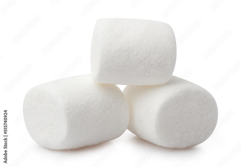 Heap of delicious marshmallows, isolated on white background Heap of delicious marshmallows, isolated on white background