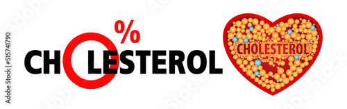 Cholesterol in artery, health risk , vector design