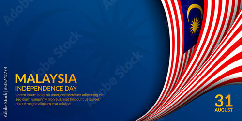 Malaysia Independence Day background for presentation and banner design photo