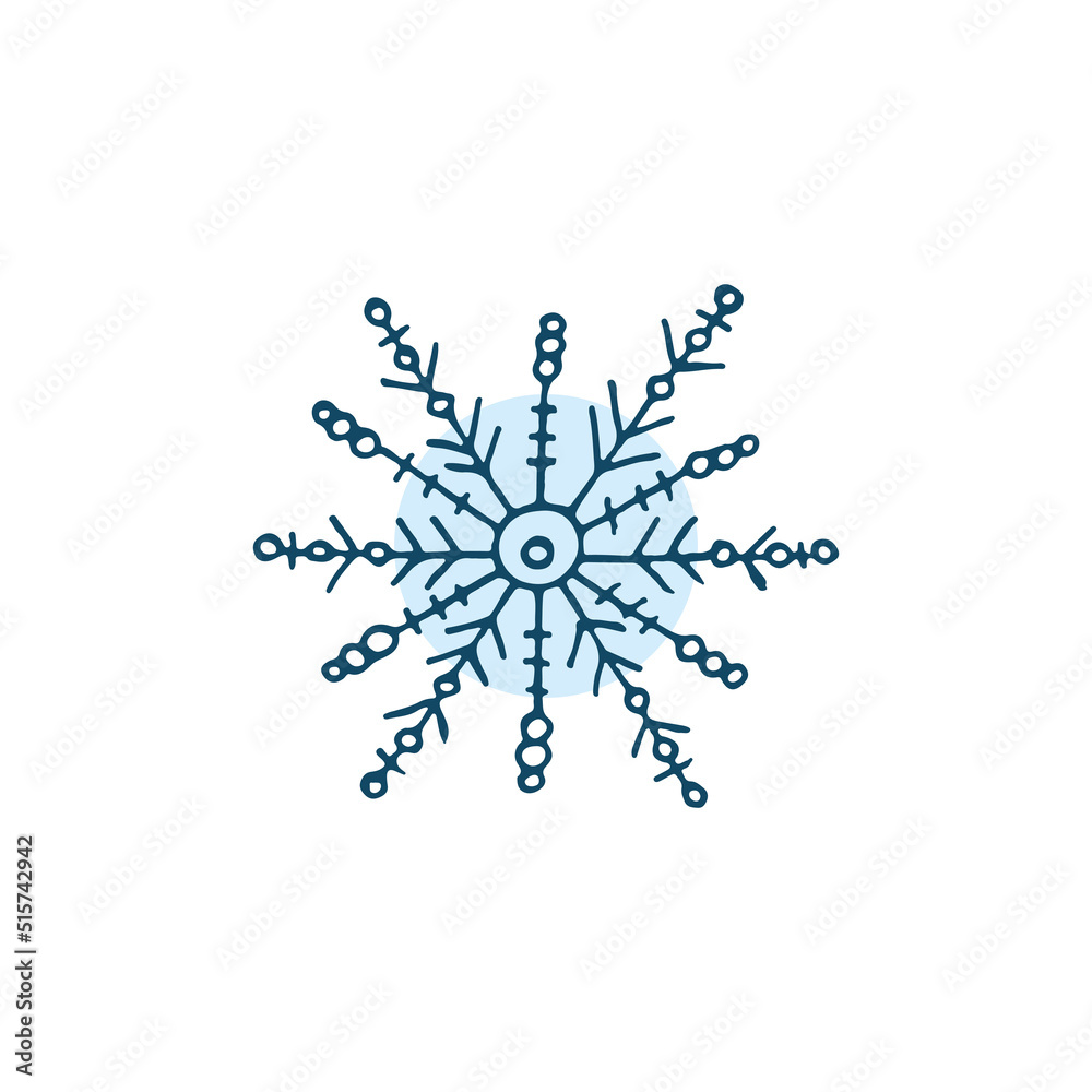 A hand-drawn snowflake. Vector illustration in doodle style. Winter mood. Hello 2023. Merry Christmas and Happy New Year. Blue element on a white background. A hand-drawn snowflake. Vector illustration in doodle style. Winter mood. Hello 2023. Merry Christmas and Happy New Year. Blue element on a white background.