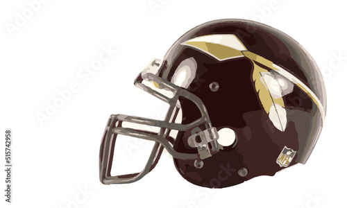American football helmet isolated on white background