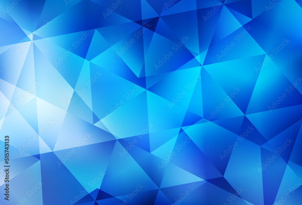 Obraz premium Light BLUE vector polygon abstract layout.