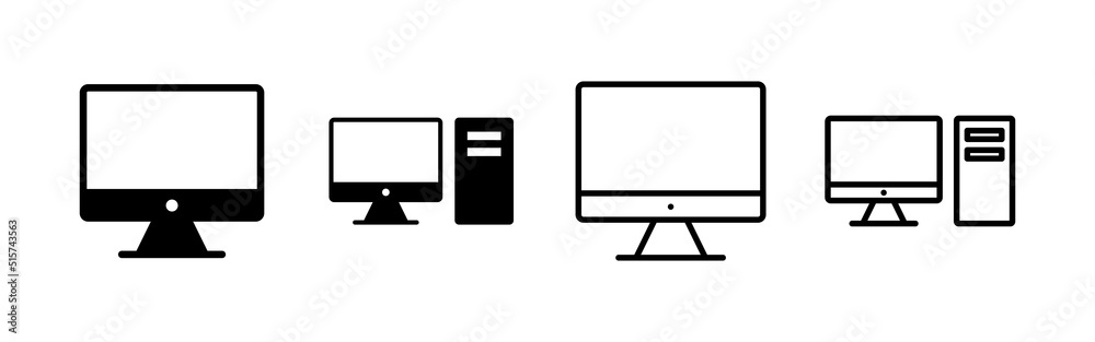 Computer icon vector. computer monitor sign and symbol Computer icon vector. computer monitor sign and symbol