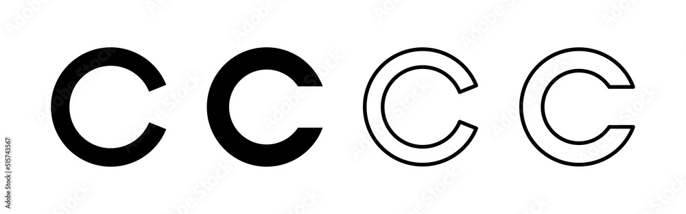 Copyright icon vector. copyright sign and symbol Copyright icon vector. copyright sign and symbol