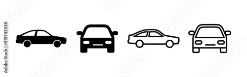 Car icon vector. car sign and symbol. small sedan