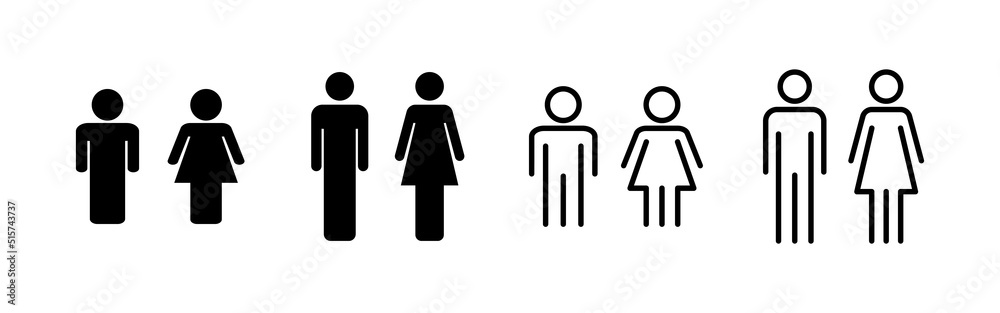 Man and woman icon vector. male and female sign and symbol. Girls and boys