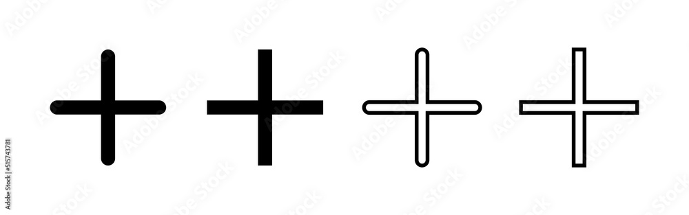 Obraz premium Plus icon vector. Add plus sign and symbol