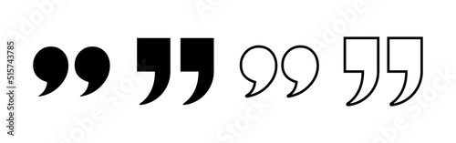 Quote icon vector. Quotation mark sign and symbol