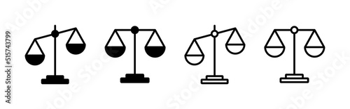 Scales icon vector. Law scale icon. Justice sign and symbol