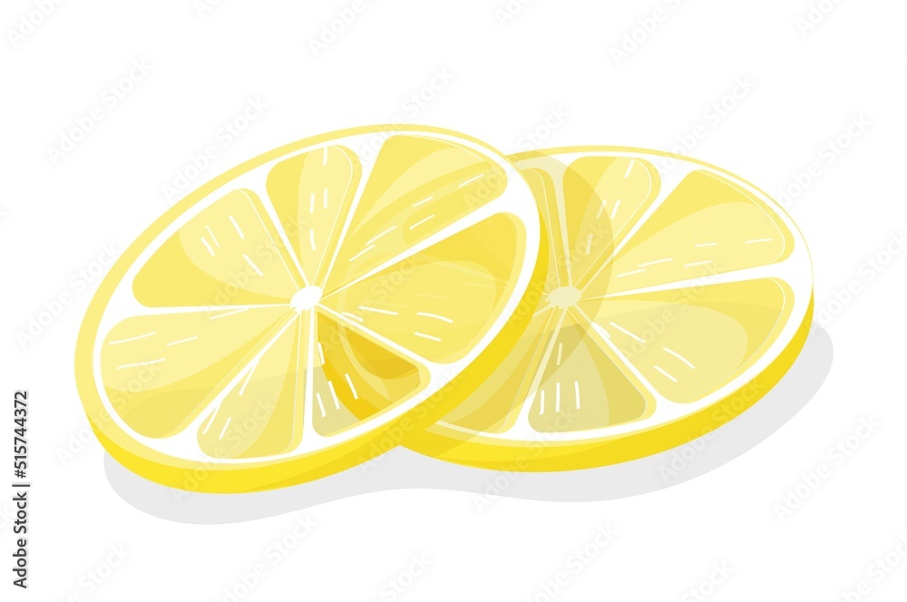 Two lemon slices Two lemon slices