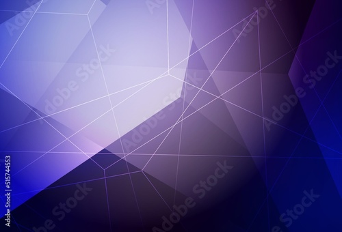 Dark Pink, Blue vector template with crystals, triangles.