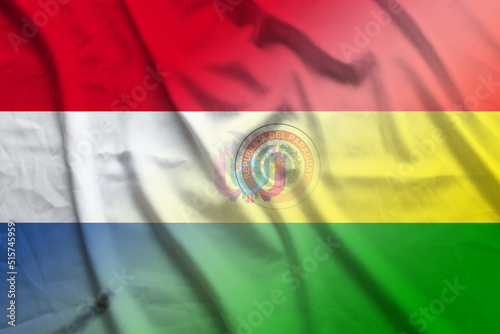 Paraguay and Bolivia state flag transborder contract BOL PRY