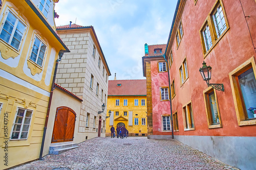 Photography Historic housing of Golden Lane, Hradcany, Prague, Czech Republic