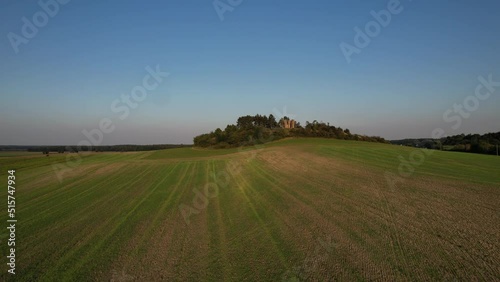 Zřícenina kaple Povýšení sv. Kříže Bříství,Stary Vestec,Czech republic,Europe, broken historical chappel photo