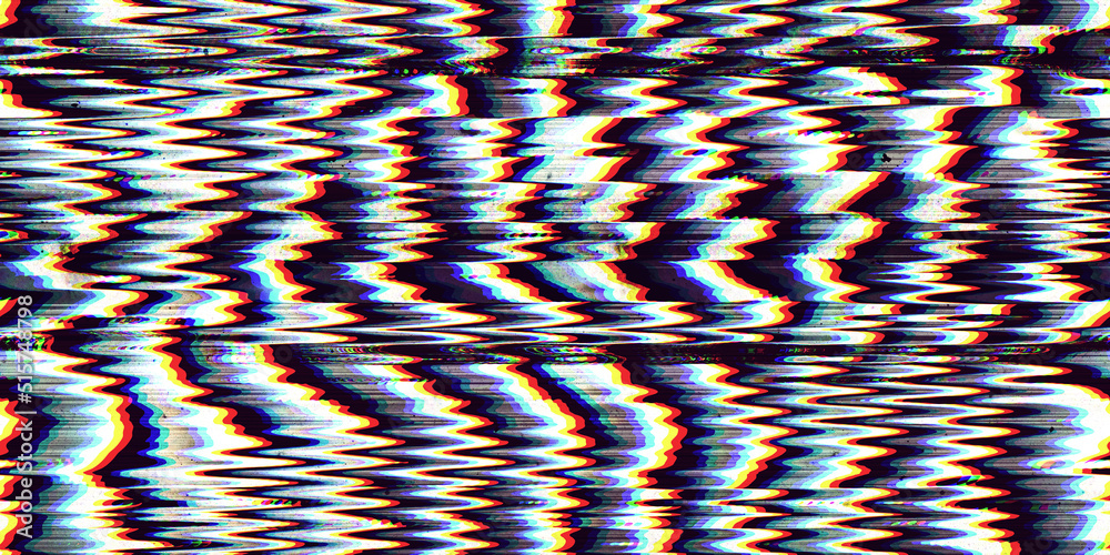 Seamless no signal transmission error black and white TV static noise ...