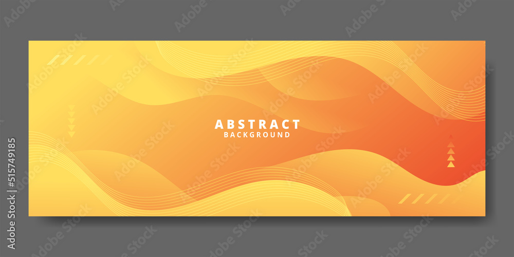 Obraz premium Abstract Orange Fluid Banner Template. Modern background design. gradient color. Dynamic Waves. Liquid shapes composition. Fit for banners