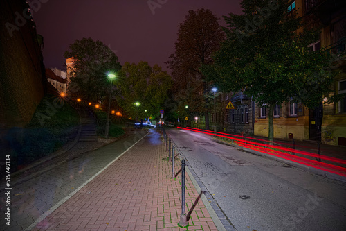 A wonderful panorama of Wavel Night (Kracow) photo