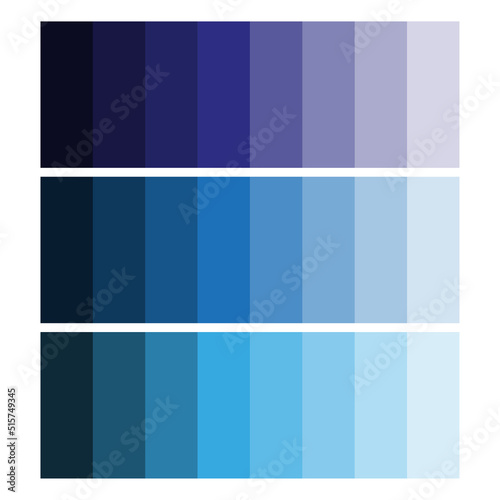 blue palette in vintage style. Vector illustration. stock image.