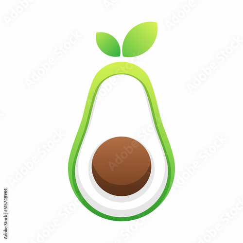 avocado gradient logo design
