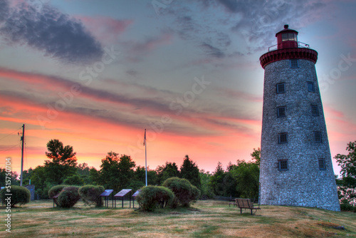 lighthouse with sunset