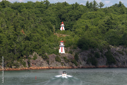 range lighthouses with boat