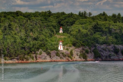 range lighthouses with boat