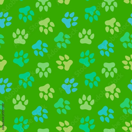 Animal seamless cat dog footprints pattern for wrapping paper and kids and clothes print and fabrics and hobbies