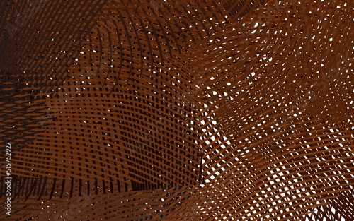 Dark Brown vector background with wry lines.