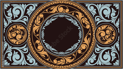 Ornate elegant decorative vintage blank card