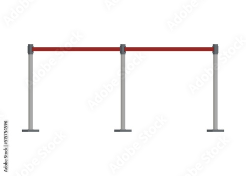 Ribbon fence. Simple flat illustration.