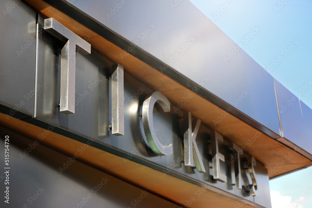 Silver Ticket Sign for Purchasing Tickets to Your Attraction