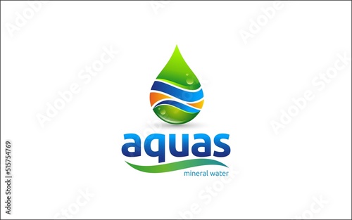 Illustration graphic vector of natural fresh mountain water logo design template