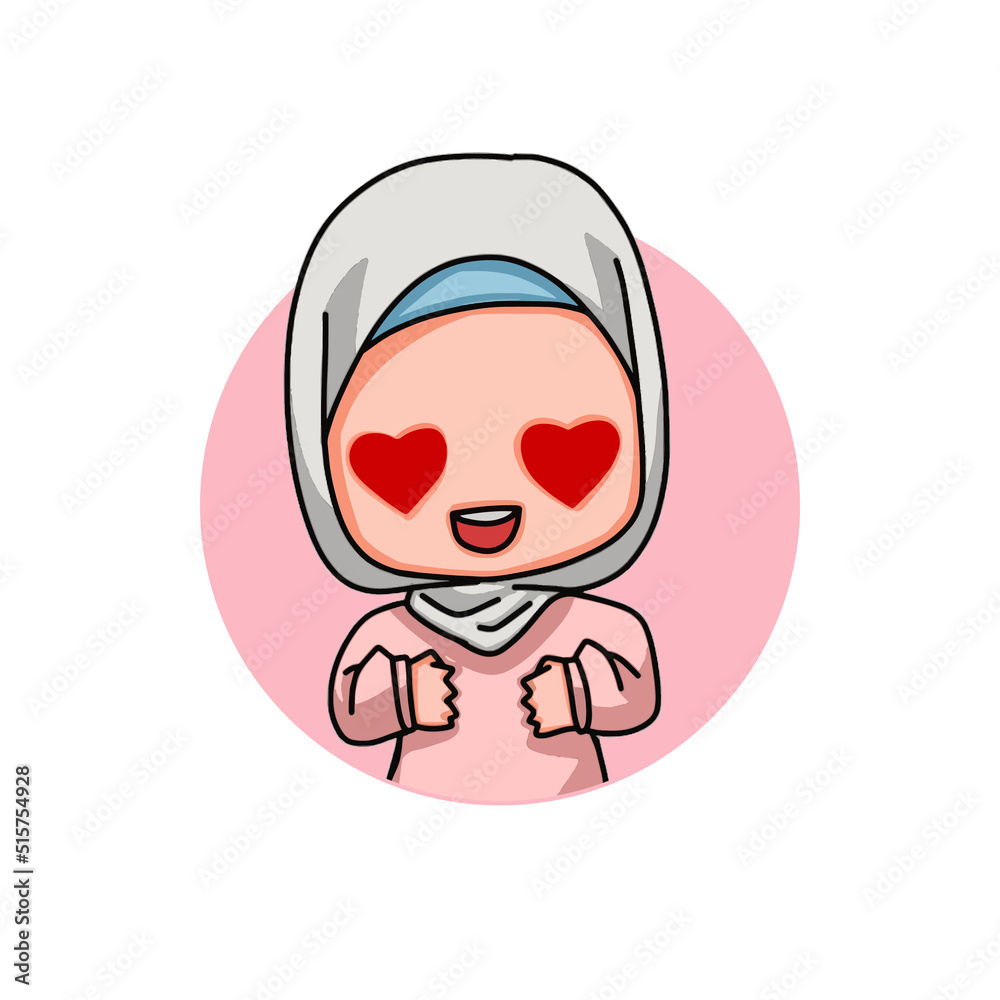 Cute Female Muslim Character Cute Female Muslim Character