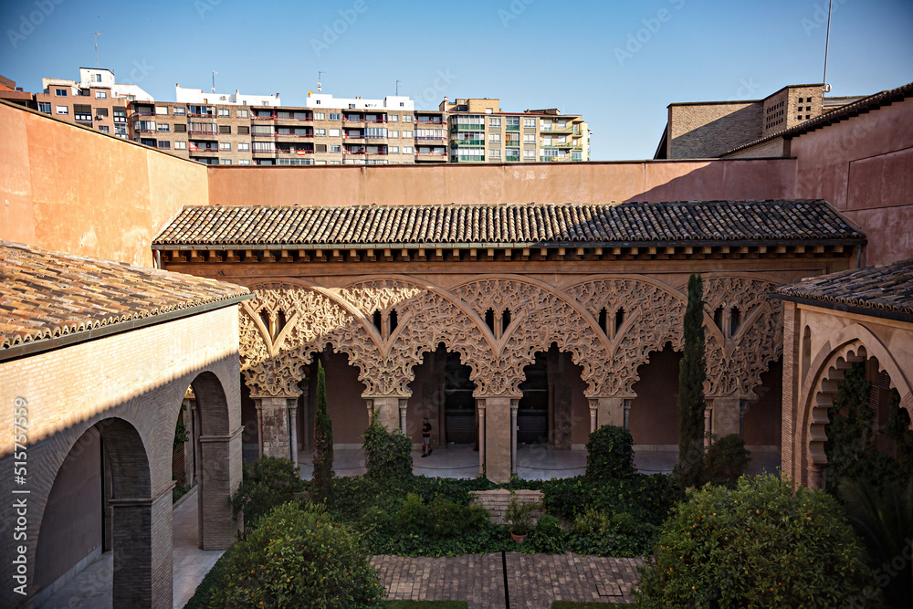 Aljafería Palace interior in Zaragoza, Spain