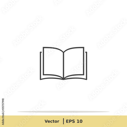 Book Icon. Library Symbol. Design Logo Template. Vector Icon EPS 10 Pixel Perfect