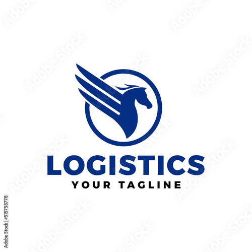 logistics logo vector design illustration