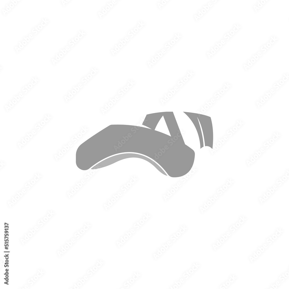 Ballet shoes icon logo illustration